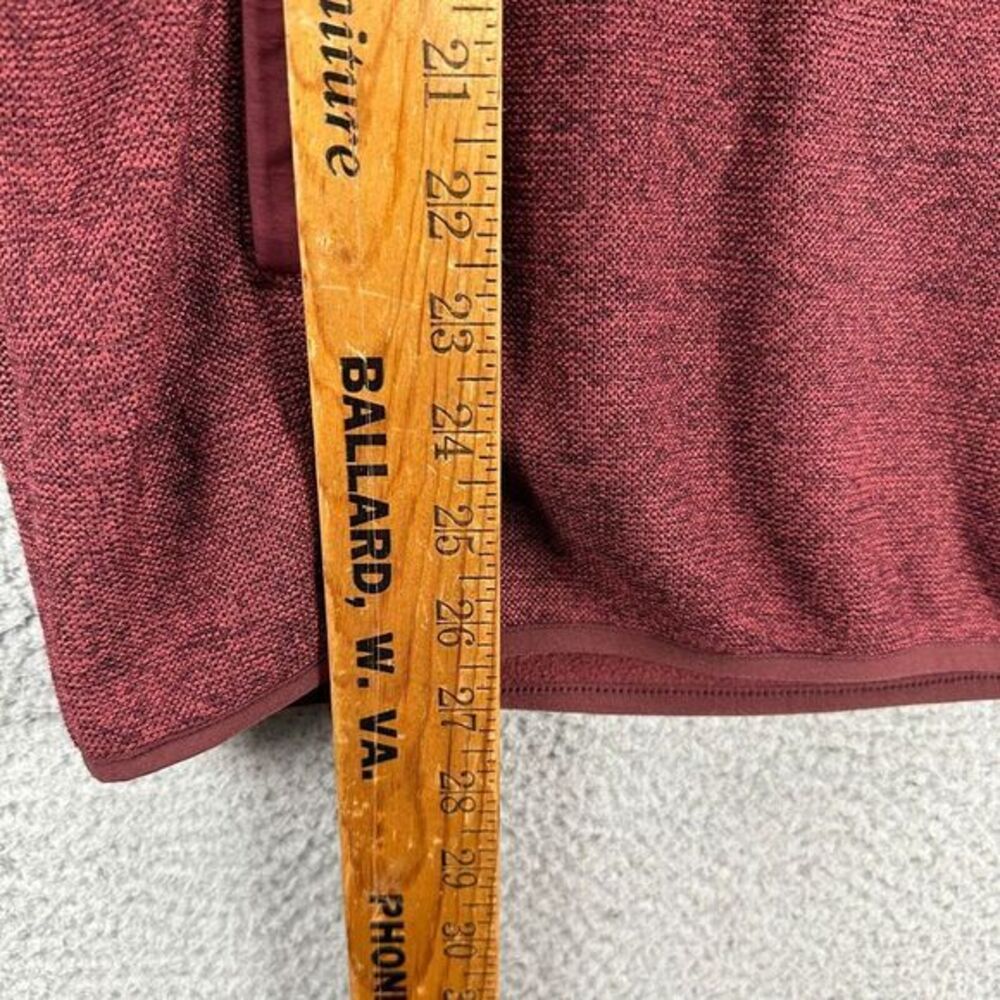 Eddie Bauer Sweater Mens Small Maroon Knit Fleece‎ Snap Pullover Classic Fit NEW - Picture 12 of 13